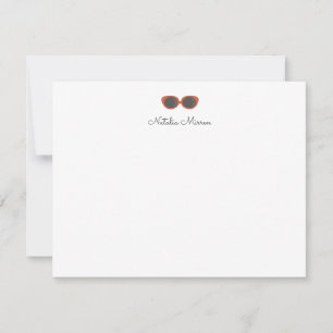 Vintage Retro Red Sunglasses Polka Dot Pattern Card