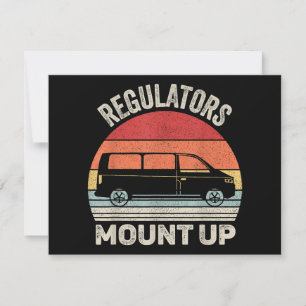Vintage Retro Regulators Mount Up Funny Mum