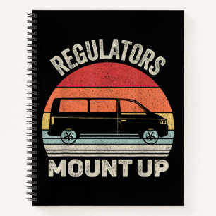 Vintage Retro Regulators Mount Up Funny Mum Notebook