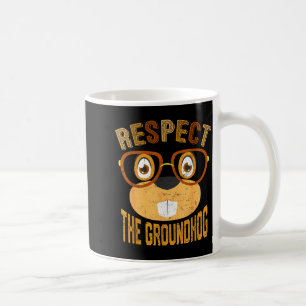 Vintage Retro Respect The Groundhog Holiday Mens & Coffee Mug