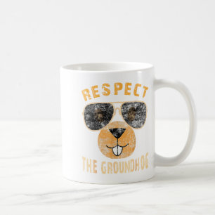 Vintage Retro Respect The Groundhog Holiday _ Mens Coffee Mug