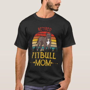 Vintage Retro Retired Pitbull Mum Shirt Pitbull Pe