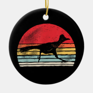 Vintage Retro Roadrunner Animal Lover Gift Ceramic Tree Decoration