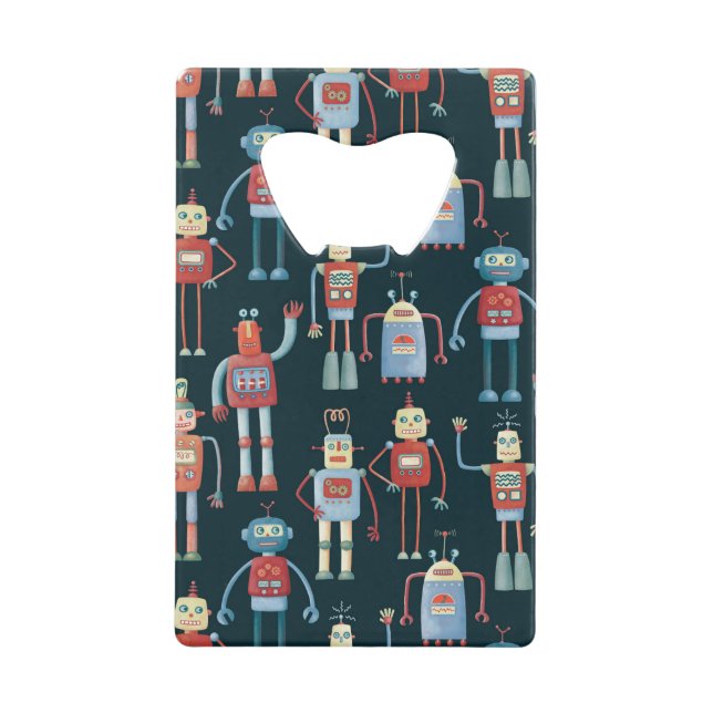 Vintage Retro Robot Pattern (Front)