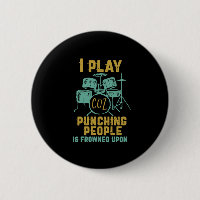 Vintage Retro Rock Band Drummer I Play Drum