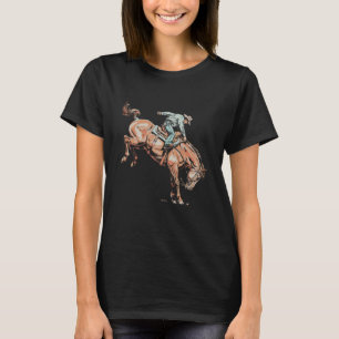 Vintage Retro Rodeo Bucking Horse Riding T-Shirt