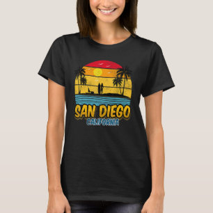 Vintage Retro San Diego California Beach Surf Beac T-Shirt