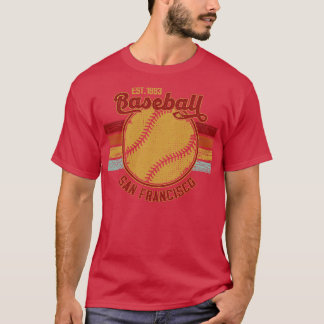 Vintage Retro San Francisco Baseball Est 1883 Base T-Shirt