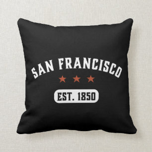 Vintage Retro San Francisco City California USA Cushion