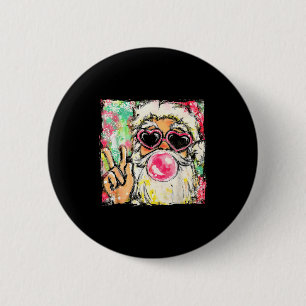 Vintage Retro Santa Bubble Gum Nk Sungles Christma 6 Cm Round Badge