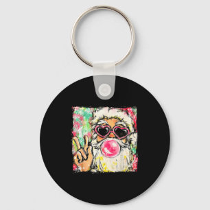 Vintage Retro Santa Bubble Gum Nk Sungles Christma Key Ring