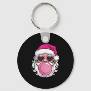 Vintage Retro Santa Christmas Bubble Gum Nk Sungle Key Ring