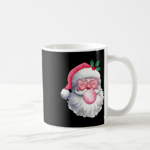 Vintage Retro Santa Christmas Bubble Gum Pink Sung Coffee Mug