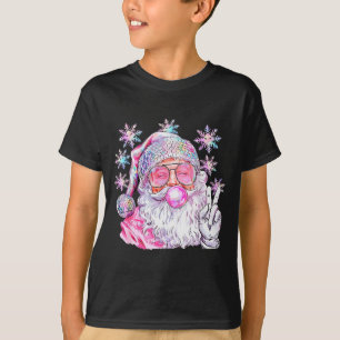 Vintage Retro Santa Christmas Nk Sungles Bubble Gu T-Shirt