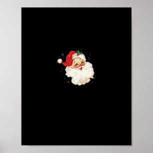vintage retro santa christmas sweatshirt  poster