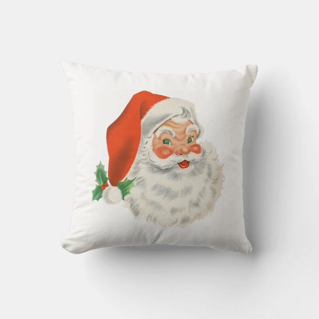 Vintage Retro Santa Claus Cushion (Front)