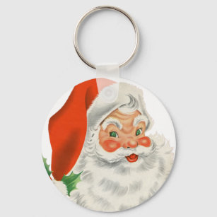 Vintage Retro Santa Claus Key Ring