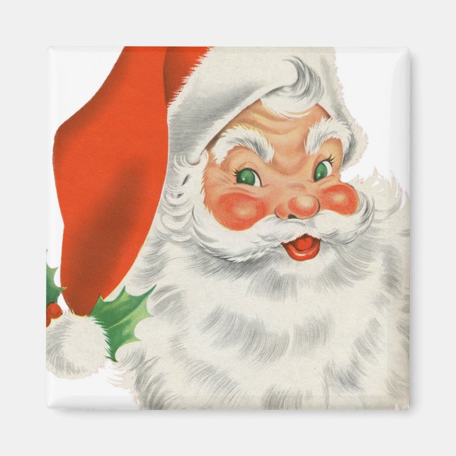 Vintage Retro Santa Claus Magnet (Front)