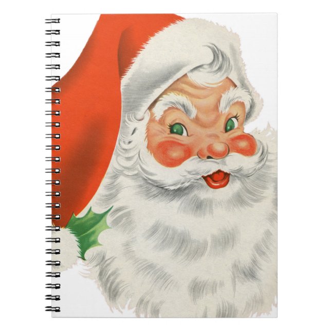 Vintage Retro Santa Claus Notebook (Front)
