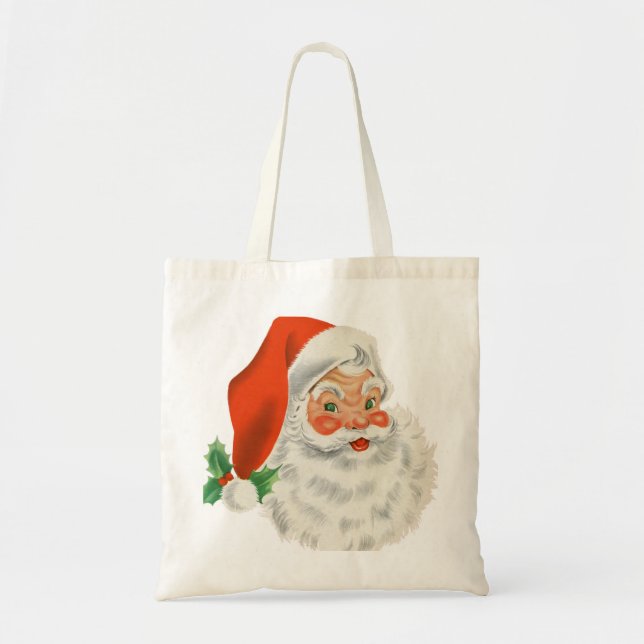 Vintage Retro Santa Claus Tote Bag (Front)