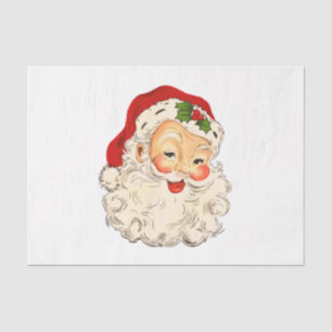 Vintage Retro Santa Clause Christmas Decoupage Tissue Paper