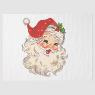 Vintage Retro Santa Clause Christmas Decoupage Tissue Paper