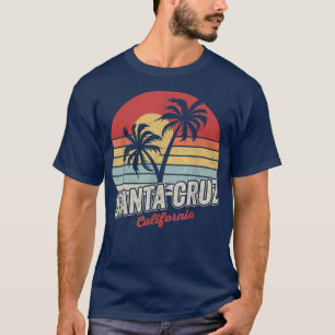Vintage Retro Santa Cruz California Beach Sunset  T-Shirt