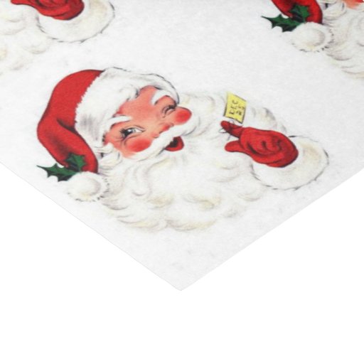 Vintage Retro Santa Gift Christmas Tissue Paper