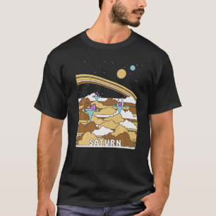 Vintage Retro Saturn National Park  Saturn Rings L T-Shirt