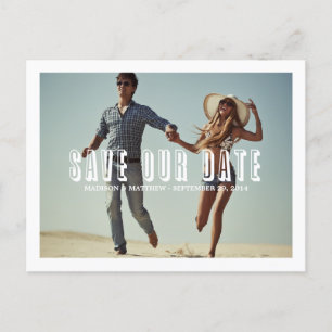 Vintage Retro   Save the Date Postcard