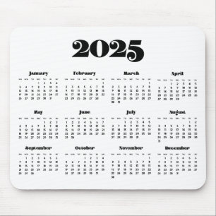 Vintage retro script 2022 calendar mouse mat