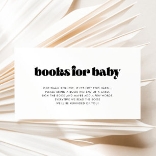 Vintage Retro Script Baby Shower Book Request Card