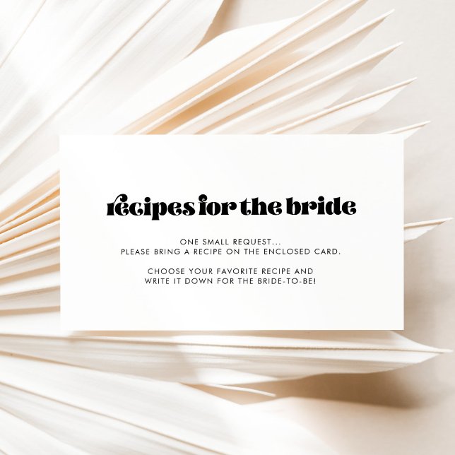 Vintage Retro Script Recipe Request Card (Creator Uploaded)