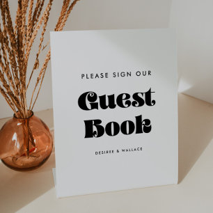 Vintage Retro Script Sign our Guestbook