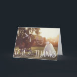 Vintage Retro Script Wedding Photo Thank You Card<br><div class="desc">Customisable thank you card featuring a whimsical script. Similar items can be found in my store.</div>