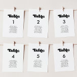 Vintage retro script wedding seating chart cards<br><div class="desc">Choose a retro and vintage for your wedding stationery. Classic yet modern and trendy,  it will suit all your needs. Easily customisable,  you change the text colour or the background as you like.</div>