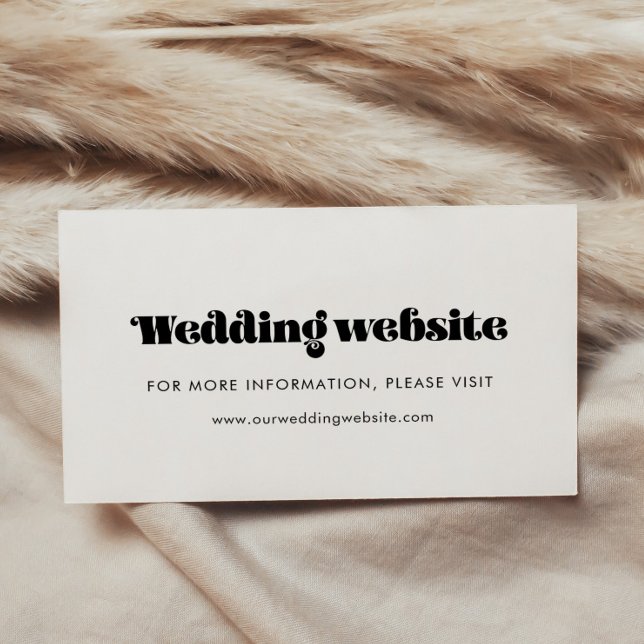 Vintage retro script wedding website card (Creator Uploaded)