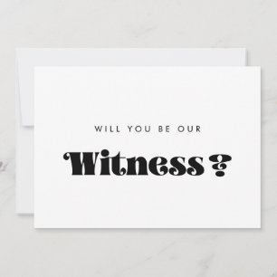 Vintage Retro Script Witness Proposal Card
