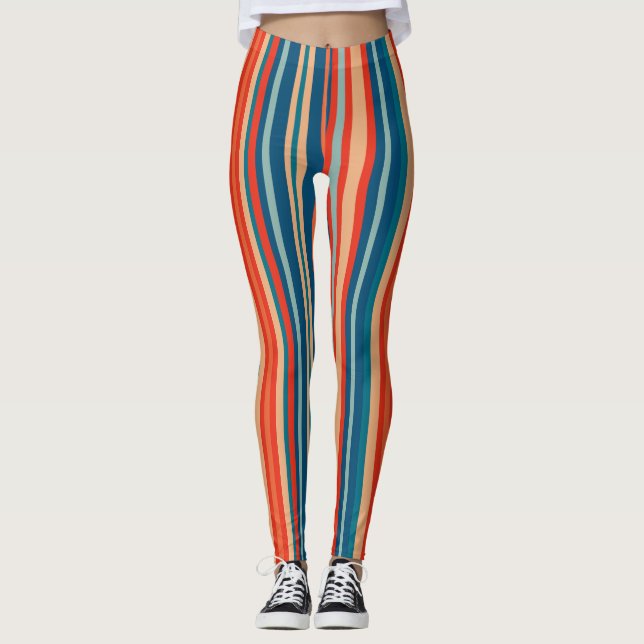 Vintage retro seamless patterns leggings (Front)