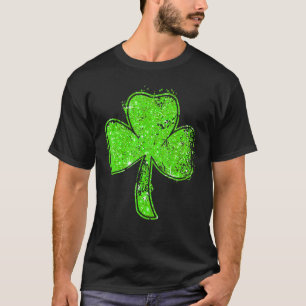 Vintage Retro Shamrock Lucky Irish C St Patricks D T-Shirt