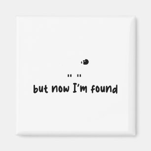 Vintage Retro Sheep But Now I'm Found Funny Saying Magnet