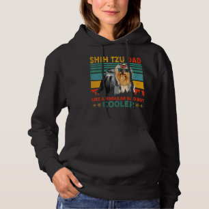 Vintage Retro Shih Tzu Dad Regular Dad Cooler Coo Hoodie