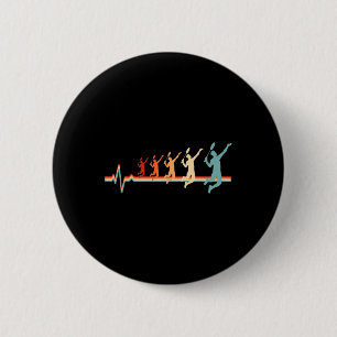 Vintage Retro Shuttle Badminton 6 Cm Round Badge