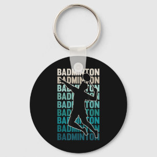 Vintage Retro Shuttle Badminton Key Ring