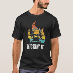 Vintage Retro Skateboard Skull Skateboarding Premi T-Shirt