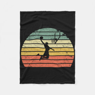 Vintage Retro Sketll Dunk Shirt Sunset Colorful  Fleece Blanket