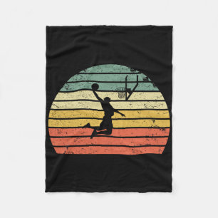 Vintage Retro Sketll Dunk Sunset Colourful  Fleece Blanket