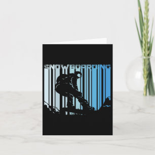 Vintage Retro Snowboard Card