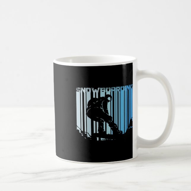 Vintage Retro Snowboard  Coffee Mug (Right)