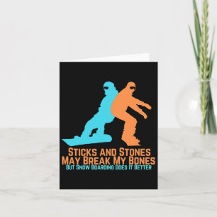 Vintage Retro Snowboarding Gift For Snowboarders Card